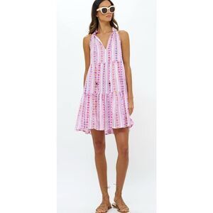 NWT OLIPHANT SLEEVELESS TIERED SHORT DRESS, XS $278